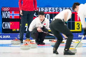 (BEIJING2022)CHINA-BEIJING-WINTER OLYMPIC GAMES-CURLING-MEN'S ROUND ROBIN-NOR vs CHN (CN)