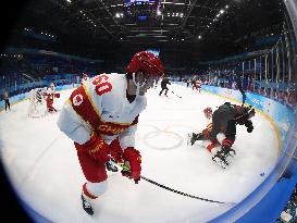 (BEIJING2022)CHINA-BEIJING-OLYMPIC WINTER GAMES-ICE HOCKEY-MEN'S QUALIFICATION PLAY-OFF-CAN VS CHN (CN)