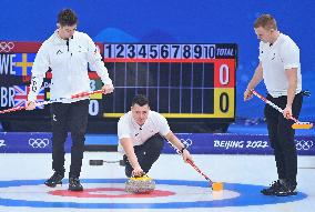 (BEIJING2022)CHINA-BEIJING-WINTER OLYMPIC GAMES-CURLING-MEN'S ROUND ROBIN-SWE vs GBR (CN)