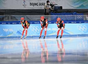 (BEIJING2022)CHINA-BEIJING-OLYMPIC WINTER GAMES-SPEED SKATING-MEN'S TEAM PURSUIT (CN)