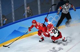 (BEIJING2022)CHINA-BEIJING-OLYMPIC WINTER GAMES-ICE HOCKEY-MEN'S QUATERFINAL-ROC VS DEN (CN)