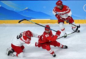 (BEIJING2022)CHINA-BEIJING-OLYMPIC WINTER GAMES-ICE HOCKEY-MEN'S QUATERFINAL-ROC VS DEN (CN)