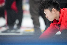(BEIJING2022)CHINA-BEIJING-OLYMPIC WINTER GAMES-CURLING-MEN'S ROUND ROBIN SESSION-CHN VS SUI (CN)