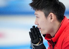 (BEIJING2022)CHINA-BEIJING-OLYMPIC WINTER GAMES-CURLING-MEN'S ROUND ROBIN SESSION-CHN VS SUI (CN)