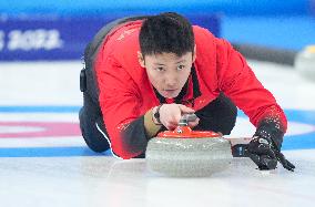 (BEIJING2022)CHINA-BEIJING-OLYMPIC WINTER GAMES-CURLING-MEN'S ROUND ROBIN SESSION-CHN VS SUI (CN)