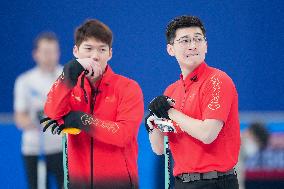 (BEIJING2022)CHINA-BEIJING-OLYMPIC WINTER GAMES-CURLING-MEN'S ROUND ROBIN SESSION-CHN VS SUI (CN)