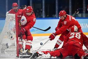 (BEIJING2022)CHINA-BEIJING-OLYMPIC WINTER GAMES-ICE HOCKEY-MEN'S QUATERFINAL-ROC VS DEN (CN)