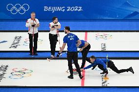 (BEIJING2022)CHINA-BEIJING-OLYMPIC WINTER GAMES-CURLING-MEN'S ROUND ROBIN SESSION-ITA VS DEN (CN)