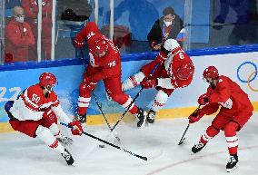 (BEIJING2022)CHINA-BEIJING-OLYMPIC WINTER GAMES-ICE HOCKEY-MEN'S QUATERFINAL-ROC VS DEN (CN)