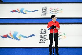 (BEIJING2022)CHINA-BEIJING-OLYMPIC WINTER GAMES-CURLING-MEN'S ROUND ROBIN SESSION-CHN VS SUI (CN)