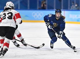 (BEIJING2022)CHINA-BEIJING-OLYMPIC WINTER GAMES-ICE HOCKEY-WOMEN'S BRONZE MEDAL GAME-FIN VS SUI (CN)