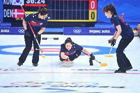 (BEIJING2022)CHINA-BEIJING-OLYMPIC WINTER GAMES-CURLING-WOMEN'S ROUND ROBIN SESSION-KOR VS DEN (CN)