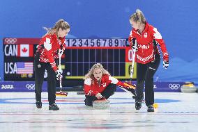 (BEIJING2022)CHINA-BEIJING-OLYMPIC WINTER GAMES-CURLING-WOMEN'S ROUND ROBIN SESSION-USA VS CAN (CN)