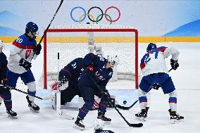 (BEIJING2022)CHINA-BEIJING-OLYMPIC WINTER GAMES-ICE HOCKEY-MEN'S QUATERFINAL-USA VS SVK (CN)