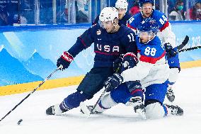 (XHTP)(BEIJING2022)CHINA-BEIJING-OLYMPIC WINTER GAMES-ICE HOCKEY-MEN'S QUARTERFINAL-USA VS SVK (CN)