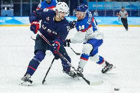 (BEIJING2022)CHINA-BEIJING-OLYMPIC WINTER GAMES-ICE HOCKEY-MEN'S QUARTERFINAL-USA VS SVK (CN)