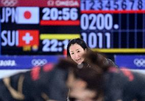 (BEIJING2022)CHINA-BEIJING-OLYMPIC WINTER GAMES-CURLING-WOMEN'S ROUND ROBIN SESSION-JPN VS SUI (CN)