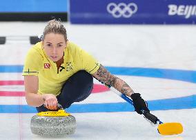 (BEIJING2022)CHINA-BEIJING-OLYMPIC WINTER GAMES-CURLING-WOMEN'S ROUND ROBIN SESSION-KOR VS SWE (CN)