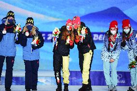 (BEIJING2022)CHINA-ZHANGJIAKOU-OLYMPIC WINTER GAMES-AWARDING CEREMONY-CROSS-COUNTRY SKIING (CN)