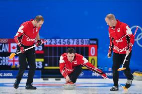 (BEIJING2022)CHINA-BEIJING-OLMPIC WINTER GAMES-CURLING-MEN'S ROUND ROBIN SESSION-GBR VS CAN (CN)