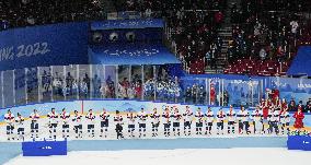 (BEIJING2022)CHINA-BEIJING-OLYMPIC WINTER GAMES-WOMEN'S ICE HOCKEY-AWARDING CEREMONY (CN)