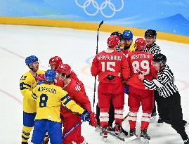 (BEIJING2022)CHINA-BEIJING-OLYMPIC WINTER GAMES-ICE HOCKEY-MAN'S PLAY-OFF SEMIFINAL-ROC VS SWE (CN)