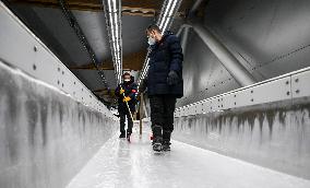 (BEIJING2022)CHINA-BEIJING-OLYMPIC WINTER GAMES-SLIDING TRACK-ICE MAKER (CN)