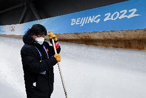 (BEIJING2022)CHINA-BEIJING-OLYMPIC WINTER GAMES-SLIDING TRACK-ICE MAKER (CN)