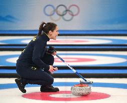 (BEIJING2022)CHINA-BEIJING-OLYMPIC WINTER GAMES-CURLING-WOMEN'S BRONZE MEDAL GAME-SWE VS SUI (CN)