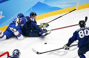 (BEIJING2022)CHINA-BEIJING-OLYMPIC WINTER GAMES-ICE HOCKEY-MAN'S PLAY-OFF SEMIFINAL-FIN VS SVK (CN)