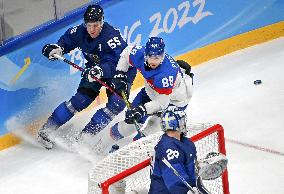 (XHTP)(BEIJING2022)CHINA-BEIJING-OLYMPIC WINTER GAMES-ICE HOCKEY-MAN'S PLAY-OFF SEMIFINAL-FIN VS SVK (CN)