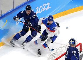 (BEIJING2022)CHINA-BEIJING-OLYMPIC WINTER GAMES-ICE HOCKEY-MAN'S PLAY-OFF SEMIFINAL-FIN VS SVK (CN)