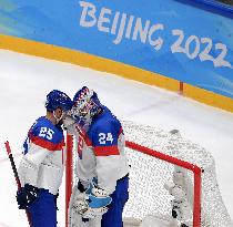 (BEIJING2022)CHINA-BEIJING-OLYMPIC WINTER GAMES-ICE HOCKEY-MAN'S PLAY-OFF SEMIFINAL-FIN VS SVK (CN)