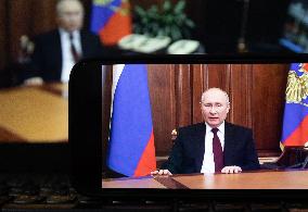 RUSSIA-MOSCOW-PUTIN-TELEVISED ADDRESS
