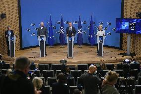 BELGIUM-BRUSSELS-NATO-EU-PRESS CONFERENCE