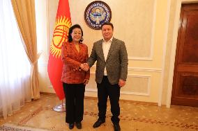 KYRGYZSTAN-BISHKEK-PARLIAMENT SPEAKER-CHINESE AMBASSADOR-MEETING