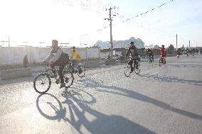 AFGHANISTAN-KABUL-BICYCLE RIDING
