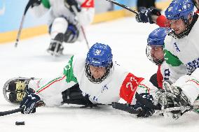 (SP)CHINA-BEIJING-WINTER PARALYMPICS-PARA ICE HOCKEY-GROUP B-CZE VS ITA