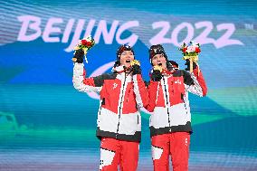 (SP)CHINA-BEIJING-BEIJING 2022 WINTER PARALYMPICS-ALPINE SKIING-MEN'S DOWNHILL-VISION IMPAIRED-AWARDING CEREMONY (CN)