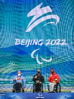 (SP)CHINA-BEIJING-BEIJING 2022 WINTER PARALYMPICS-ALPINE SKIING-MEN'S DOWNHILL-SITTING-AWARDING CEREMONY (CN)