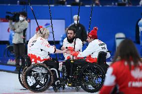 (SP)CHINA-BEIJING-WINTER PARALYMPICS-WHEELCHAIR CURLING-ROUND ROBIN SESSION-CAN VS SUI (CN)