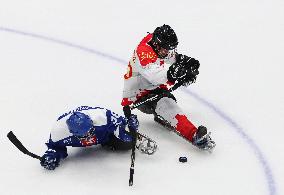 (SP)CHINA-BEIJING-WINTER PARALYMPICS-PARA ICE HOCKEY-GROUP B-CHN VS SVK