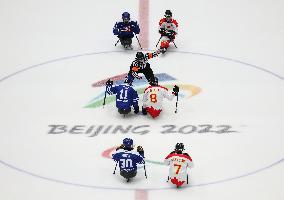 (SP)CHINA-BEIJING-WINTER PARALYMPICS-PARA ICE HOCKEY-GROUP B-CHN VS SVK