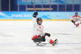 (SP)CHINA-BEIJING-WINTER PARALYMPICS-PARA ICE HOCKEY-GROUP B-CHN VS SVK