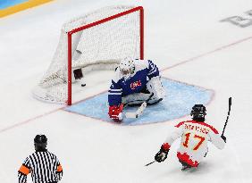 (SP)CHINA-BEIJING-WINTER PARALYMPICS-PARA ICE HOCKEY-GROUP B-CHN VS SVK