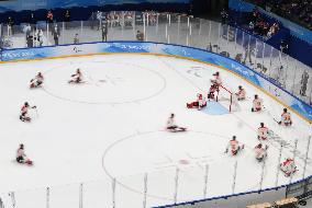 (SP)CHINA-BEIJING-WINTER PARALYMPICS-PARA ICE HOCKEY-GROUP B-CHN VS SVK