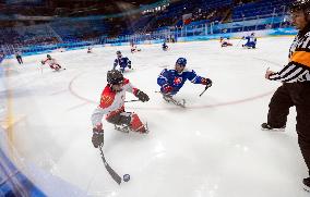 (SP)CHINA-BEIJING-WINTER PARALYMPICS-PARA ICE HOCKEY-GROUP B-CHN VS SVK