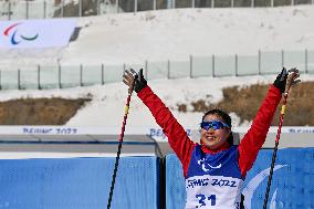 (SP)CHINA-ZHANGJIAKOU-WINTER PARALYMPICS-PARA CROSS-COUNTRY SKIING -WOMEN'S LONG DISTANCE SITTING(CN)