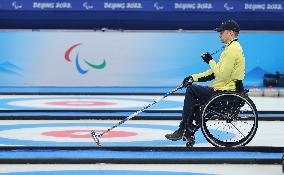 (SP)CHINA-BEIJING-WINTER PARALYMPICS-WHEELCHAIR CURLING-ROUND ROBIN SESSION-CHN VS SWE(CN)