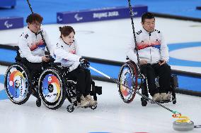 (SP)CHINA-BEIJING-WINTER PARALYMPICS-WHEELCHAIR CURLING-ROUND ROBIN SESSION